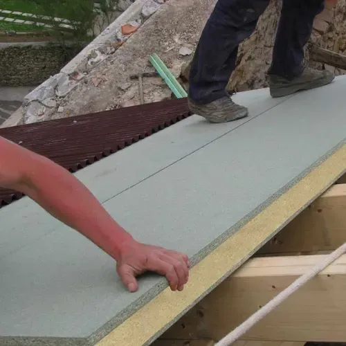 instalación de onduline bajo teja en cubiertas de panel sandwich en Gijón, Asturias